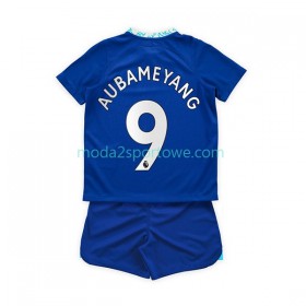 Koszulka Chelsea Aubameyang 9 Dziecięcy Domowe Stroje Piłkarskie 2022/23 Krótki Rękaw